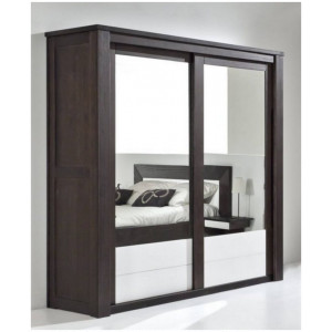 ARMOIRE 2 PORTES COULISSANTES MIROIRS DUO